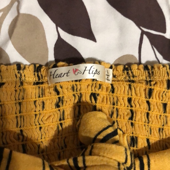 Yellow striped wrap top - Picture 3 of 5